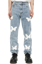 Old Order Embroidered Butterflies Washed Jeans