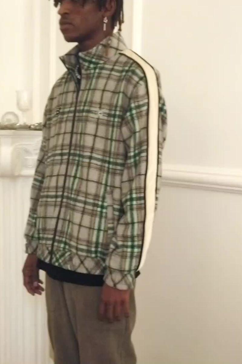 Empty Reference Plaid Woolen Retro Jacket