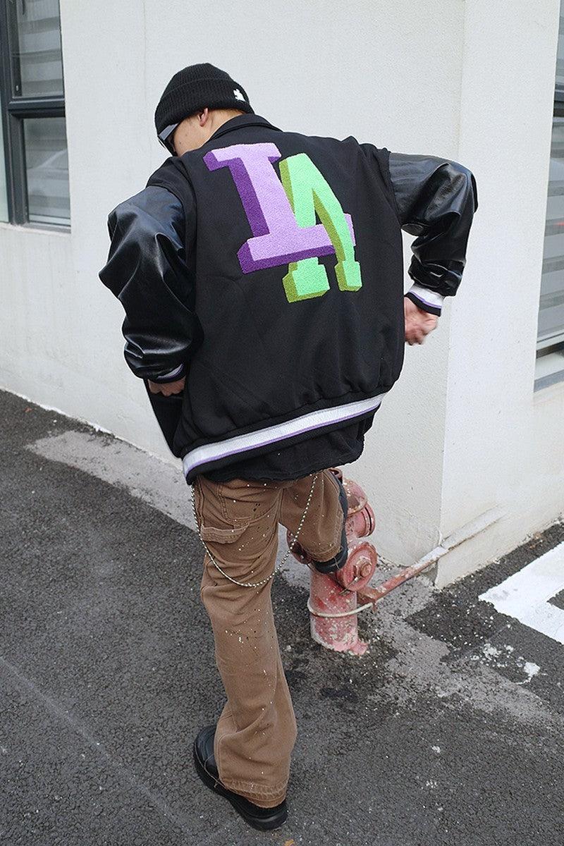 CZ LA Embroidered Varsity Jacket