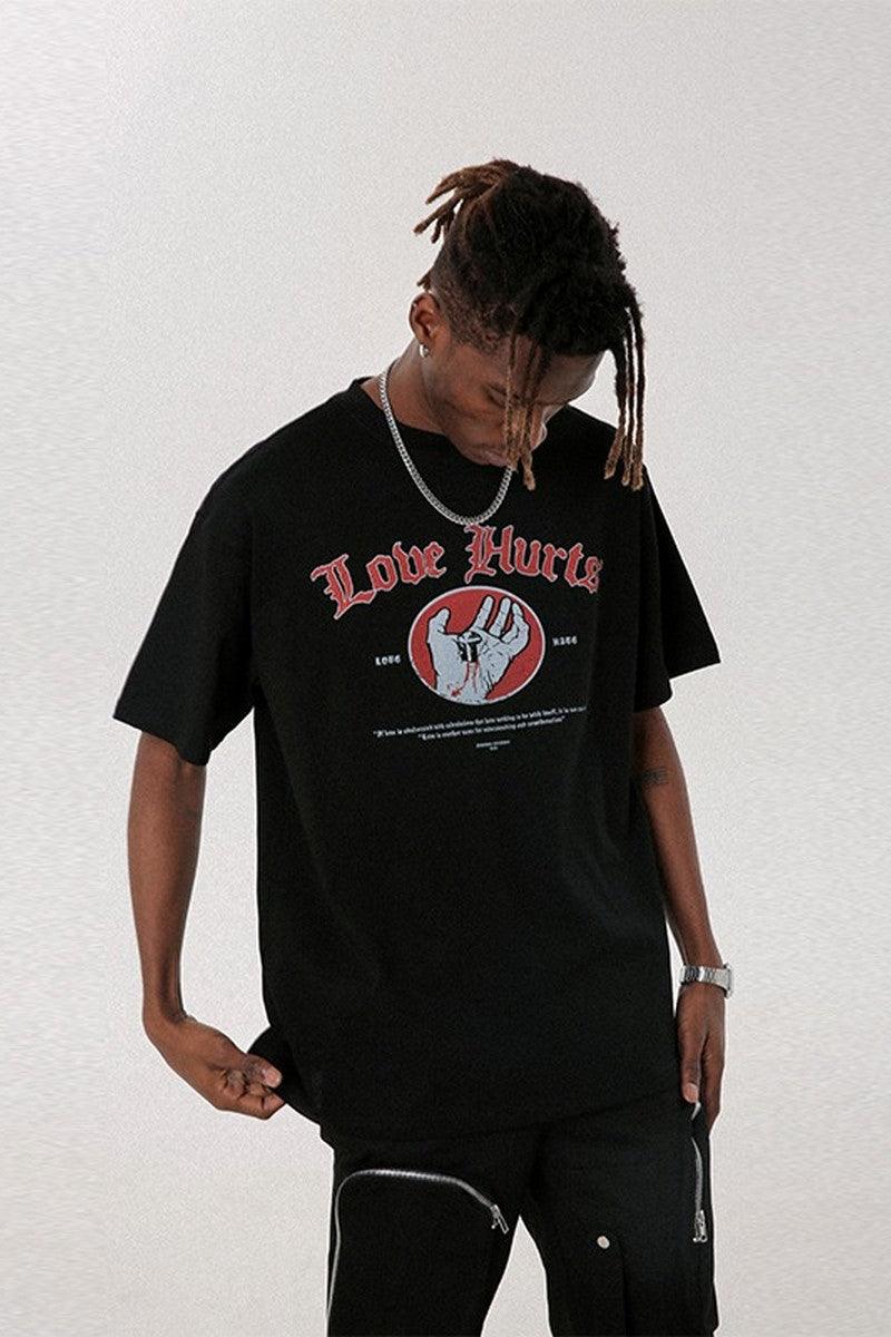 F&F Gothic Font Love Hurts Tee