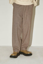 Empty Reference Plaid Woolen Straight Trousers