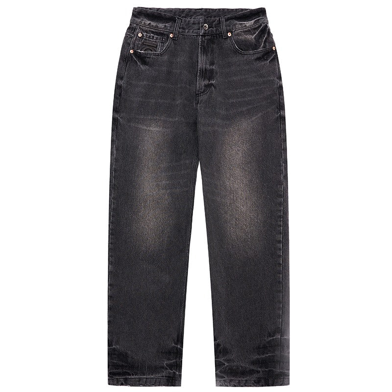 OO Washed Logo Loose Jeans