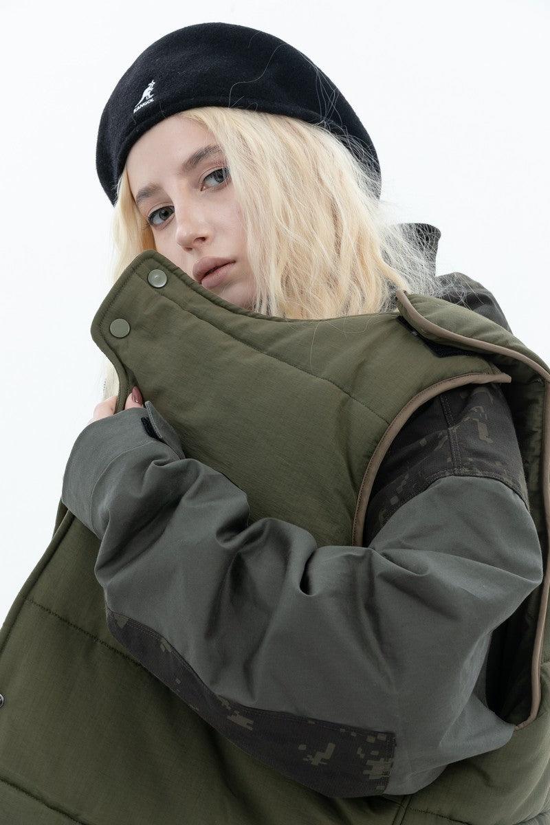 Error Code Stitched Vest Tactical Camo Jacket