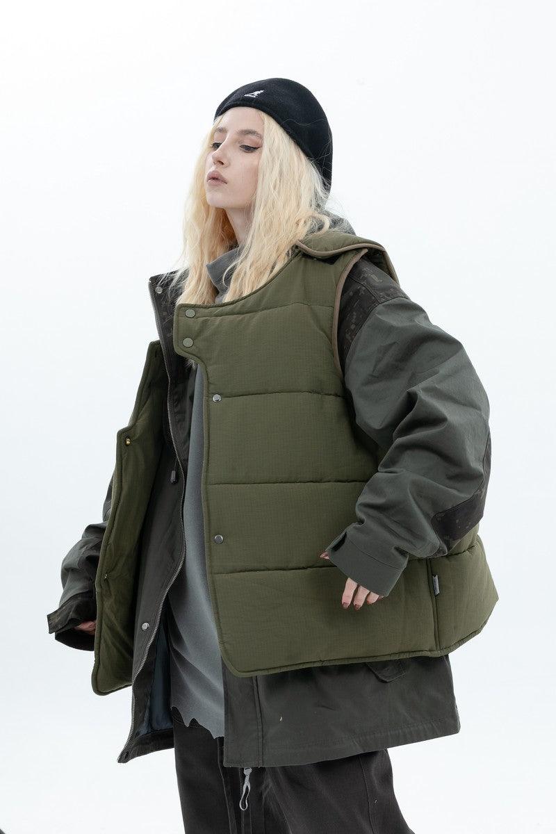 Error Code Stitched Vest Tactical Camo Jacket