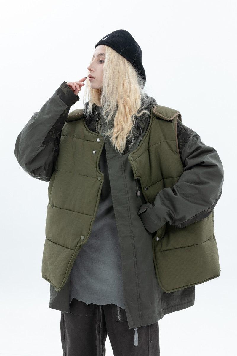 Error Code Stitched Vest Tactical Camo Jacket