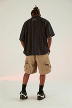 Empty Reference Thorns Striped  Cuban Shirt