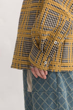 Empty Reference Plaid Stitching L/S Shirt Jacket