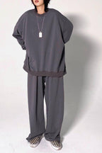 CZ Casual Gray Loose Sweater