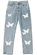 Old Order Embroidered Butterflies Washed Jeans