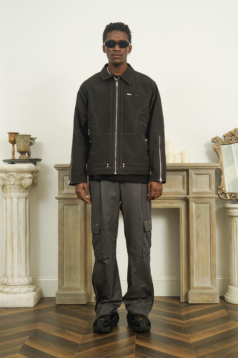 Empty Reference Casual Straight Pockets Trousers