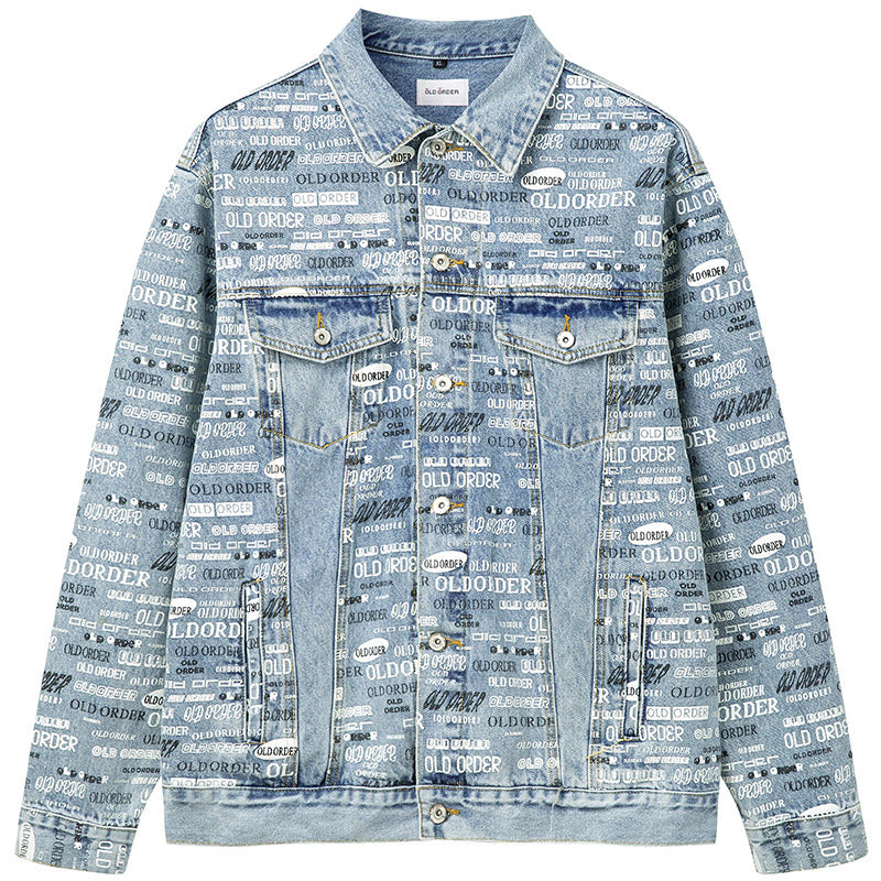 OO Full Print Logo Jeans Jacket