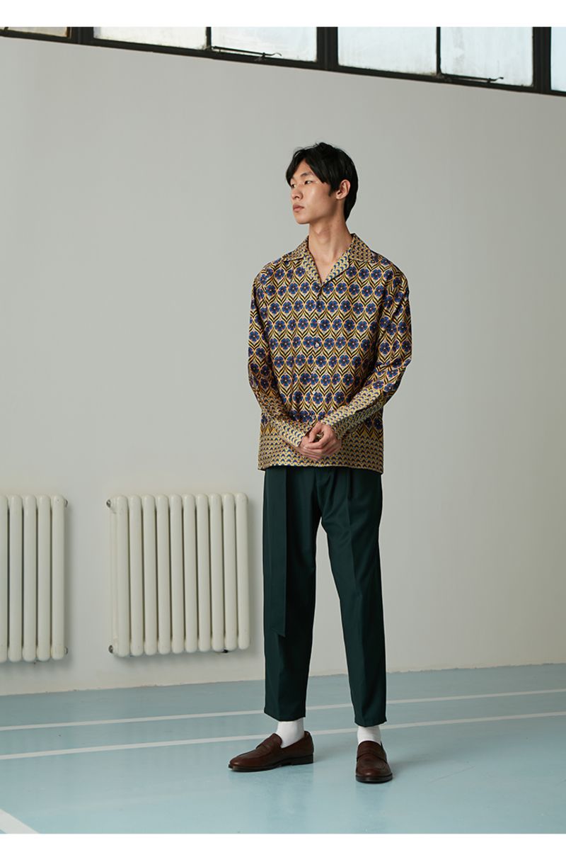 Mix7 Retro Pattern L/S Shirt