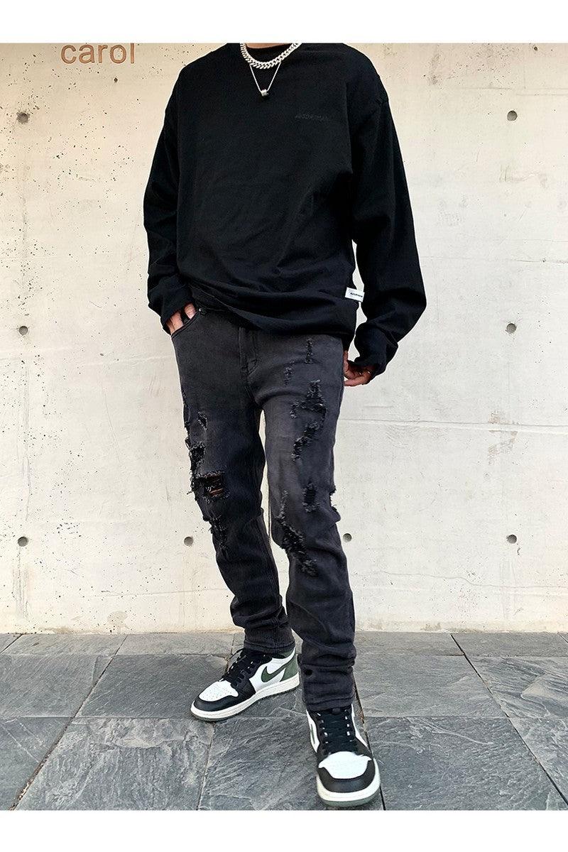 CZ Distressed Slim Fit Jeans