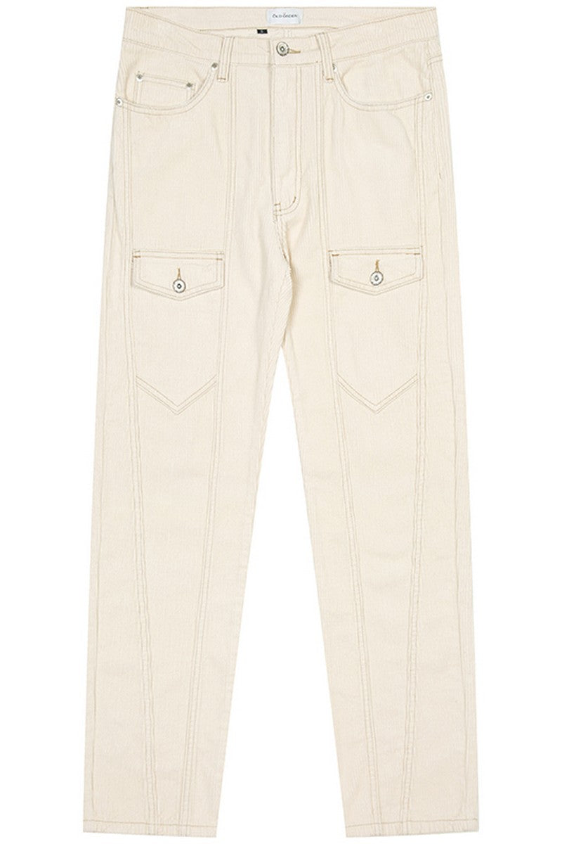 Old Order Corduroy Washed Front Pockets Trousers