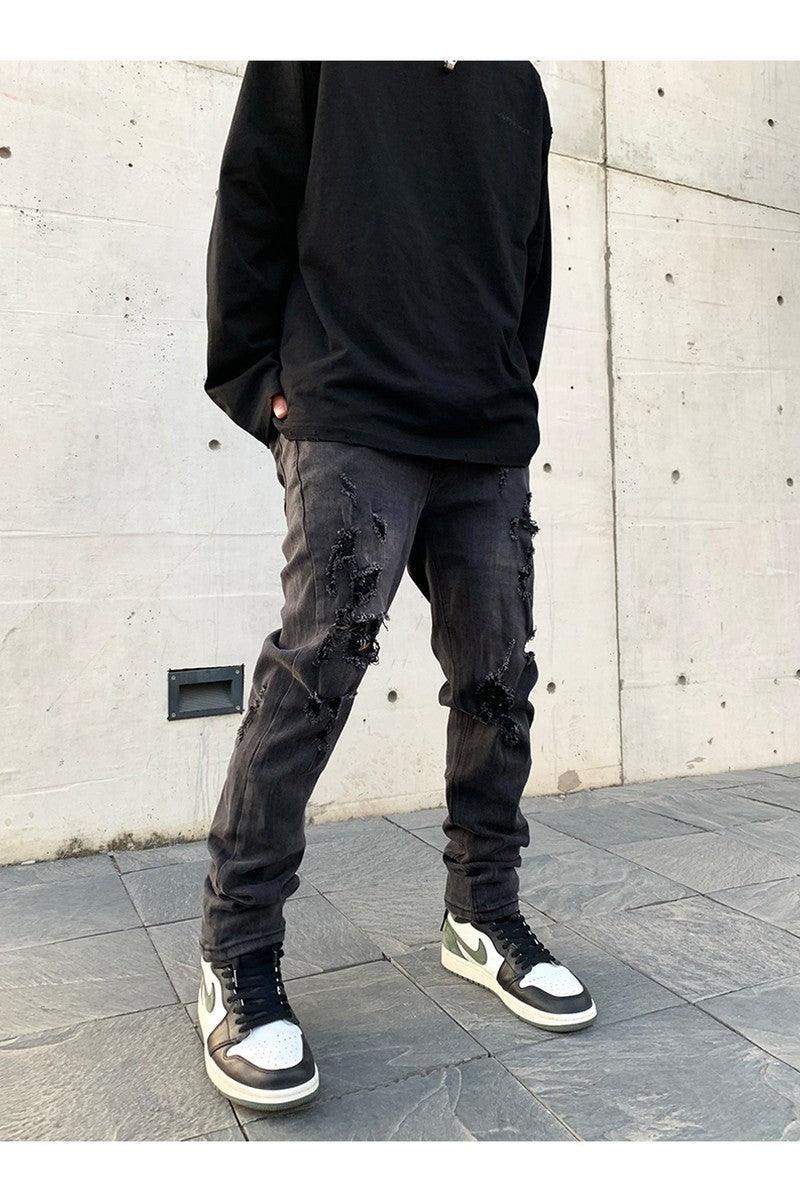 CZ Distressed Slim Fit Jeans