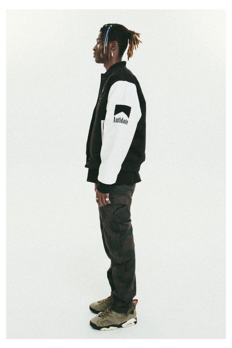 Antidote Embroidered Logo Woolen Varsity Jacket