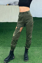 CZ Button Asymmetrical Cargos
