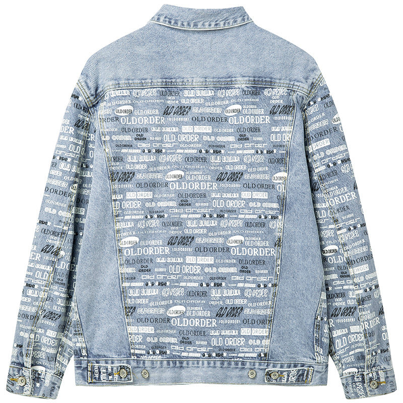 OO Full Print Logo Jeans Jacket