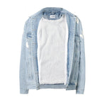 Old Order Embroidered Butterflies Washed Jeans Jacket