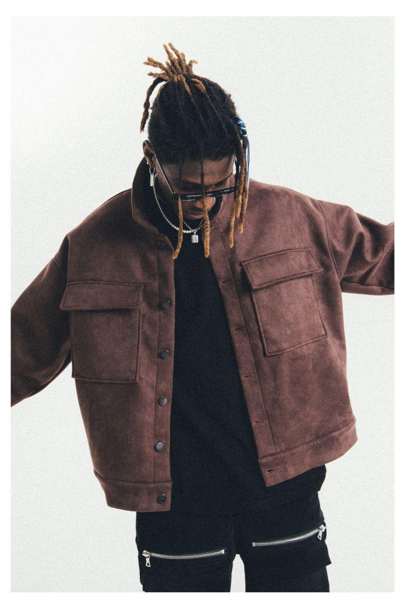 Antidote Suede Basic Zipper Jacket