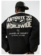 ANT Logo Woolen Embroidered Varsity Jacket