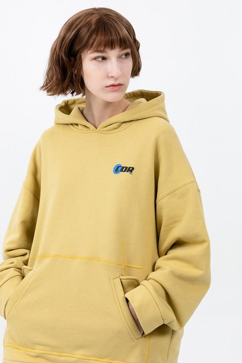 Center of Rotation Retro Logo Print Hoodie