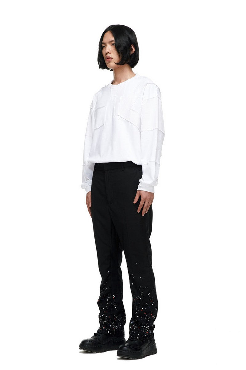 Old Order Splash Ink Flared Trousers