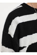 CZ Zebra Pattern Loose Sweater