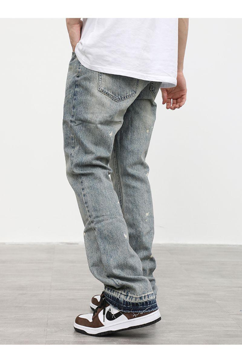 CZ Washed Straight Flared Jeans