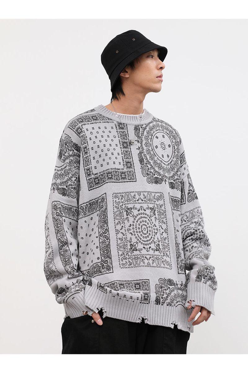 CZ Bandana Ripped Sweater - UK Only