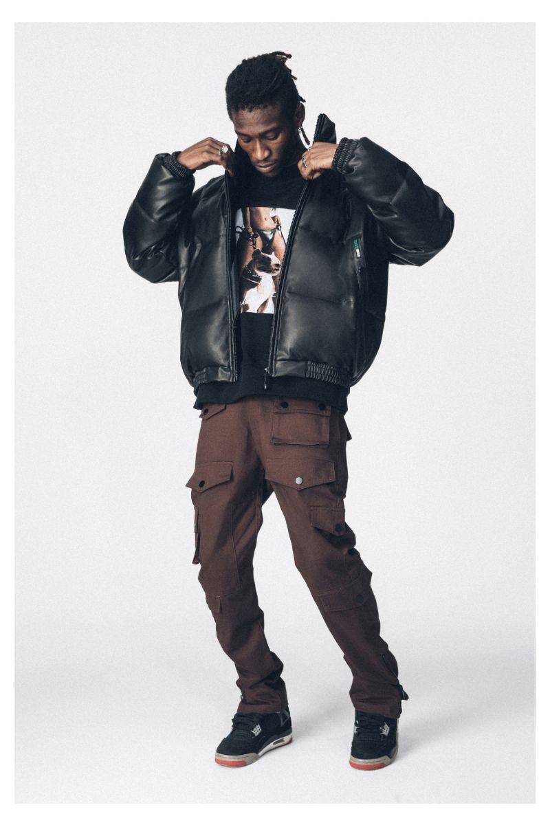 Antidote PU Leather Down Jacket