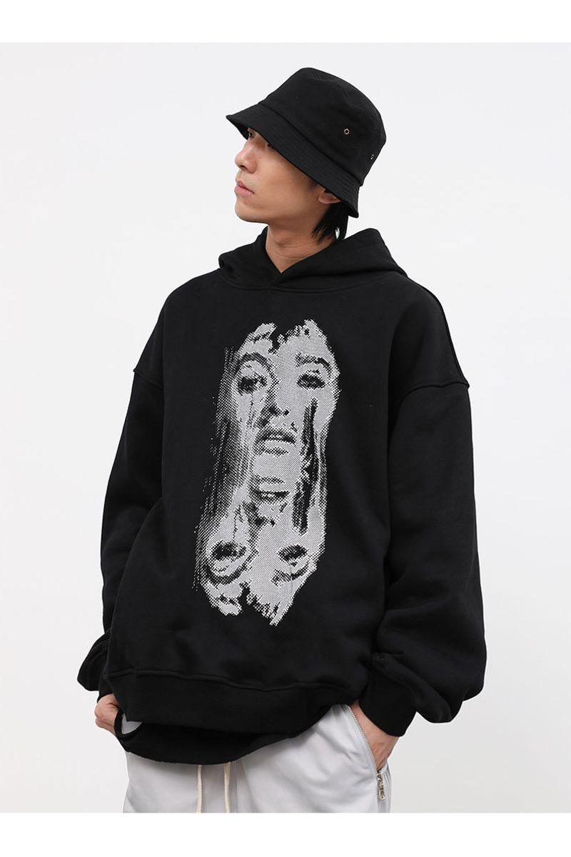 CZ Faces Printed Hoodie
