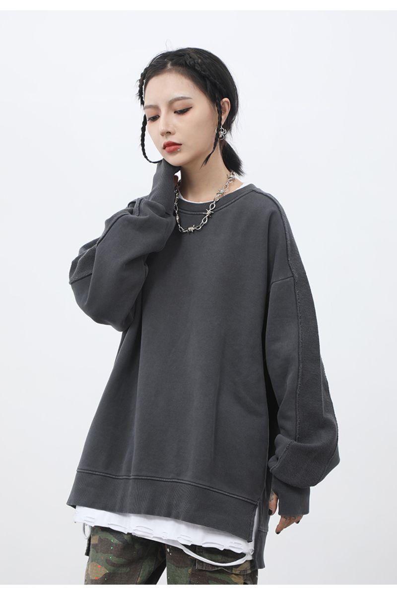 CZ Washed Split Sweater