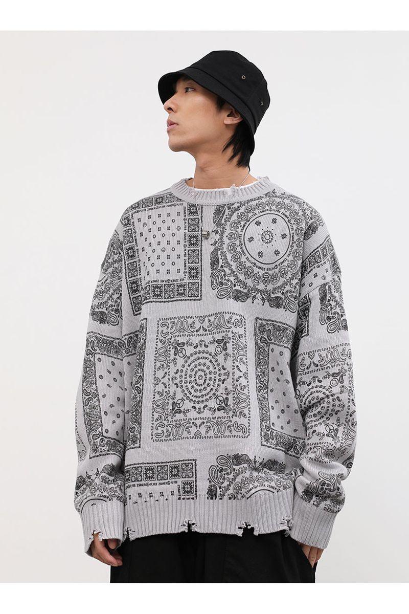 CZ Bandana Ripped Sweater - UK Only