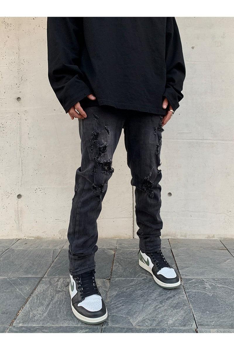 CZ Distressed Slim Fit Jeans
