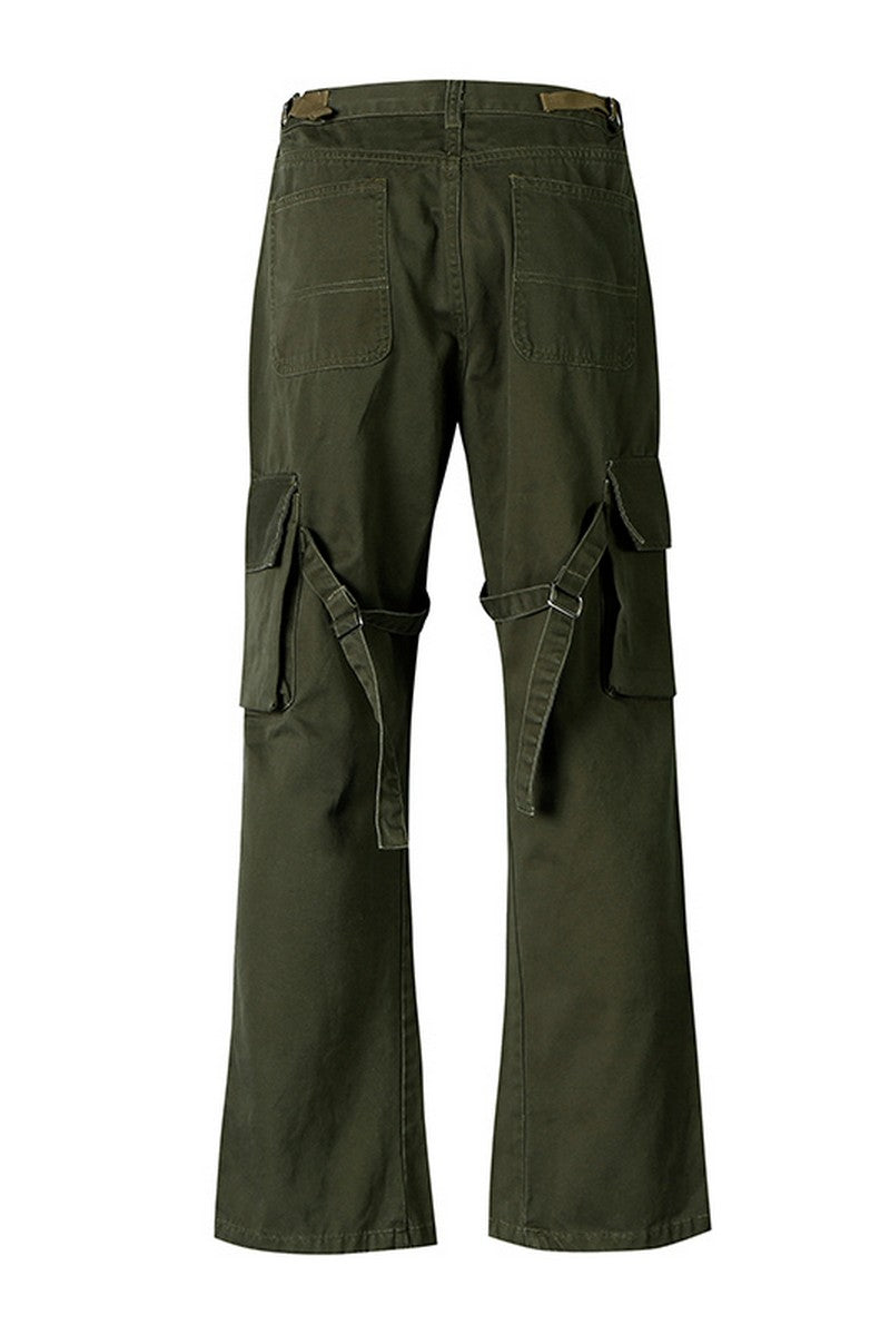 Old Order Straps Flared Cargo Trousers