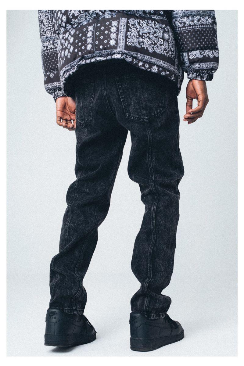 Antidote Washed Straight Black Jeans