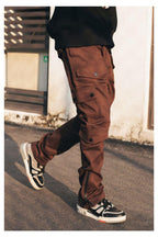 Antidote Brown Multi Pocket Adjustable Trousers