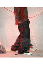 CZ Zipper Straps Jeans