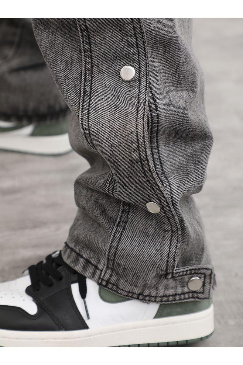 CZ Dark Buttons Cargo Jeans