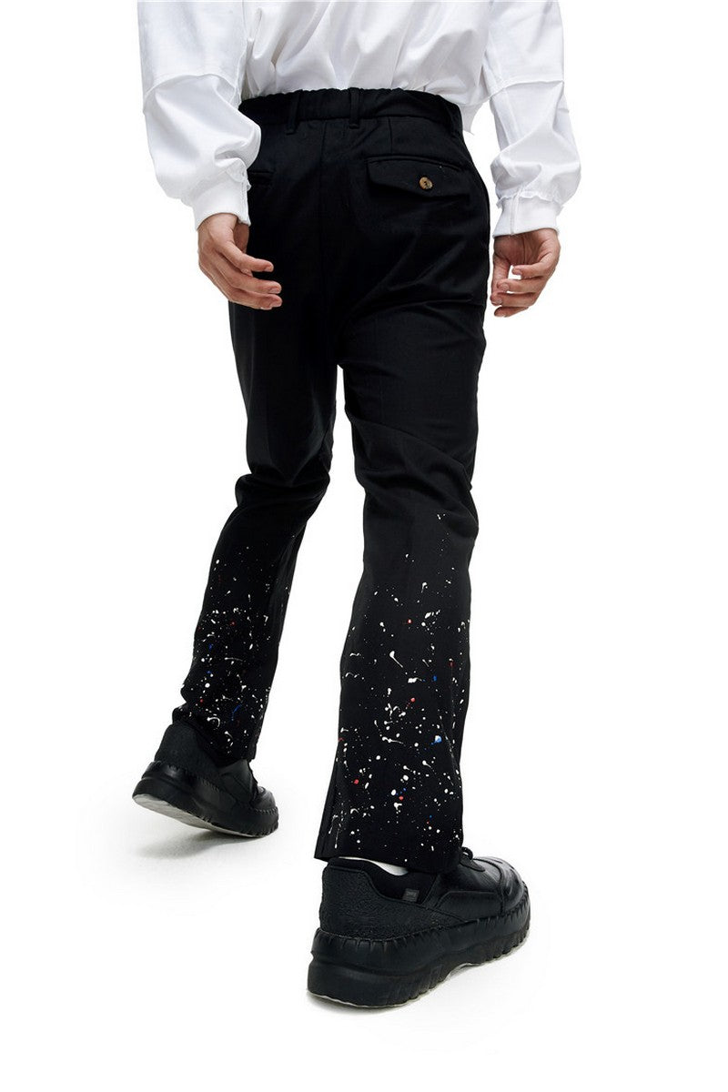 Old Order Splash Ink Flared Trousers