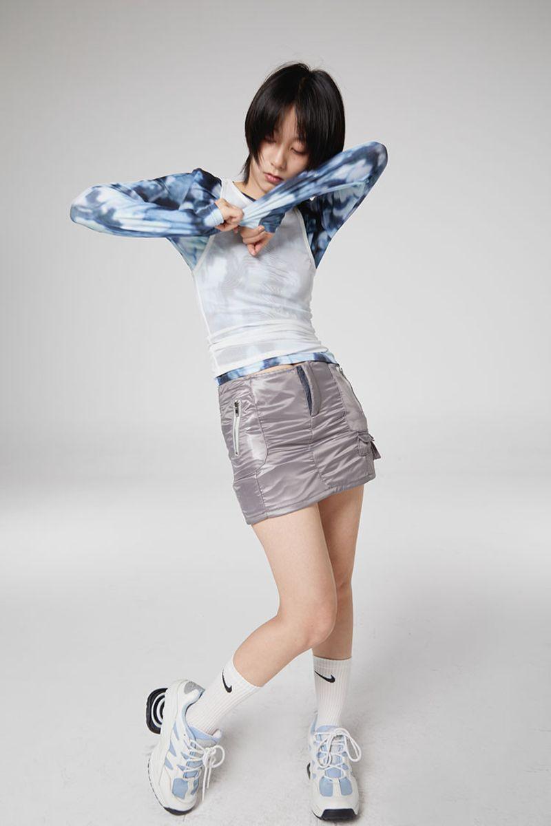 CZ Short Gray Skirt