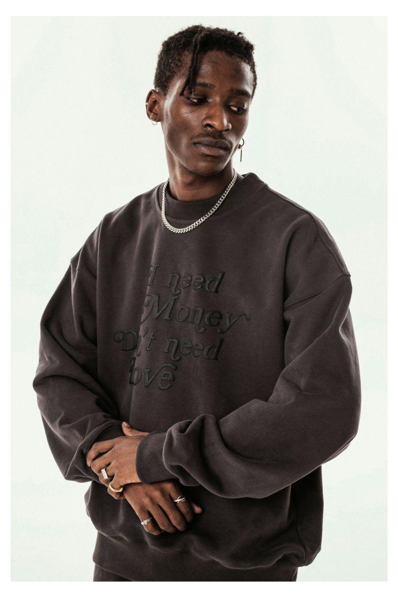 Antidote Need Money Embroidered Sweater