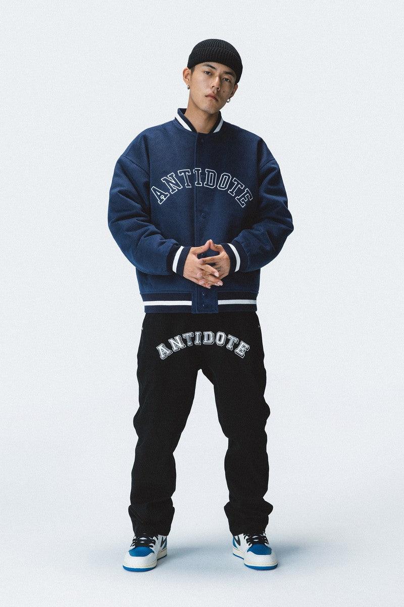 Antidote Embroidered Logo Baseball Jacket