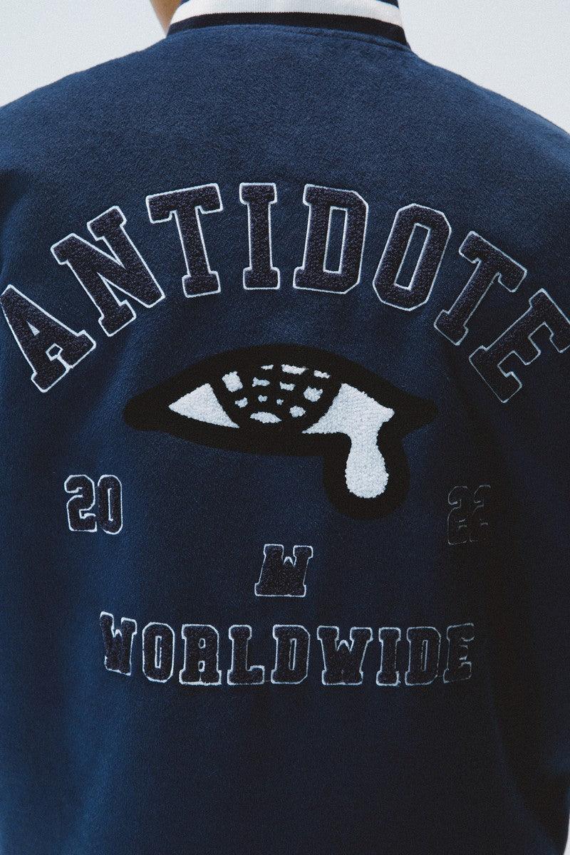 Antidote Embroidered Logo Baseball Jacket