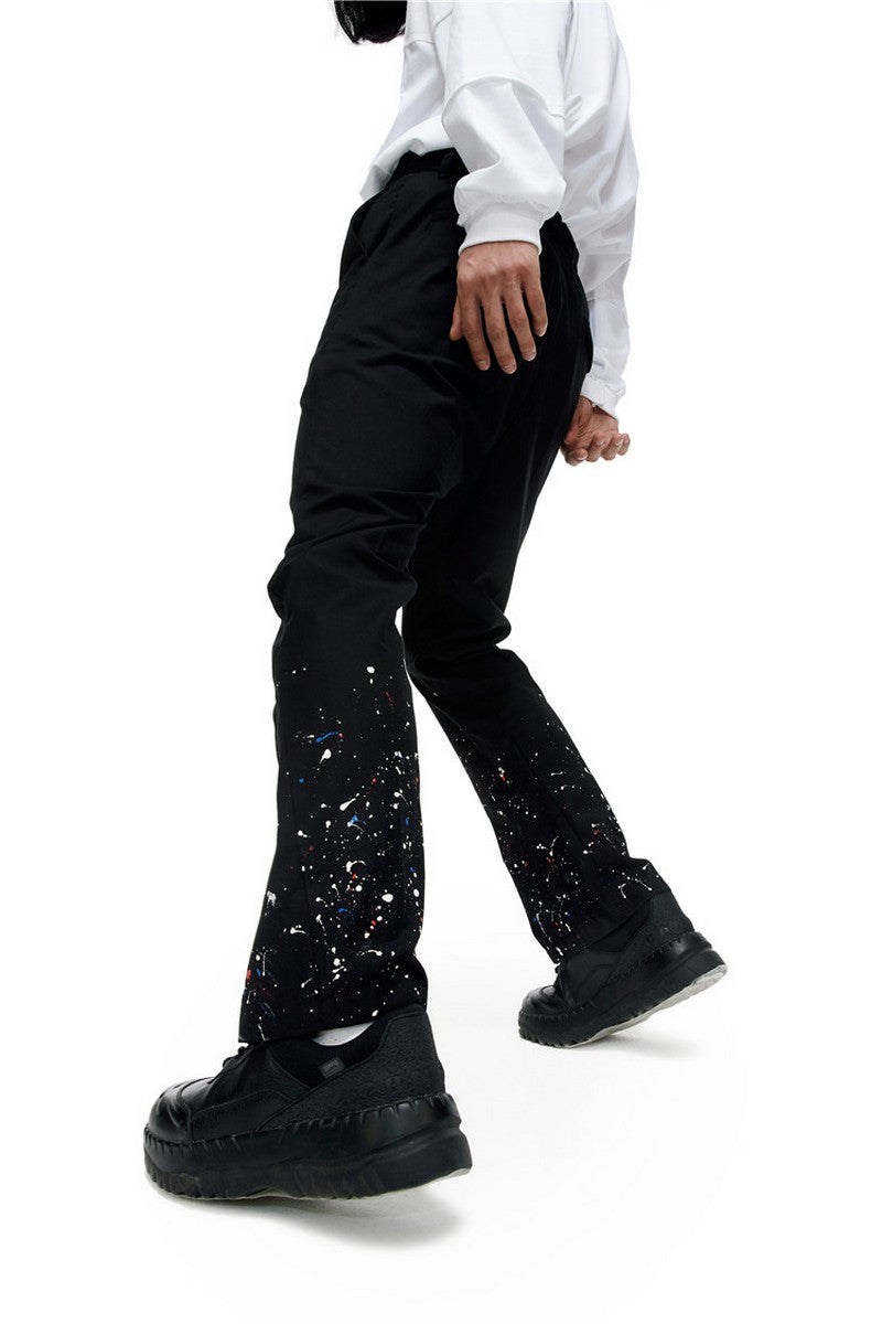 Old Order Splash Ink Flared Trousers