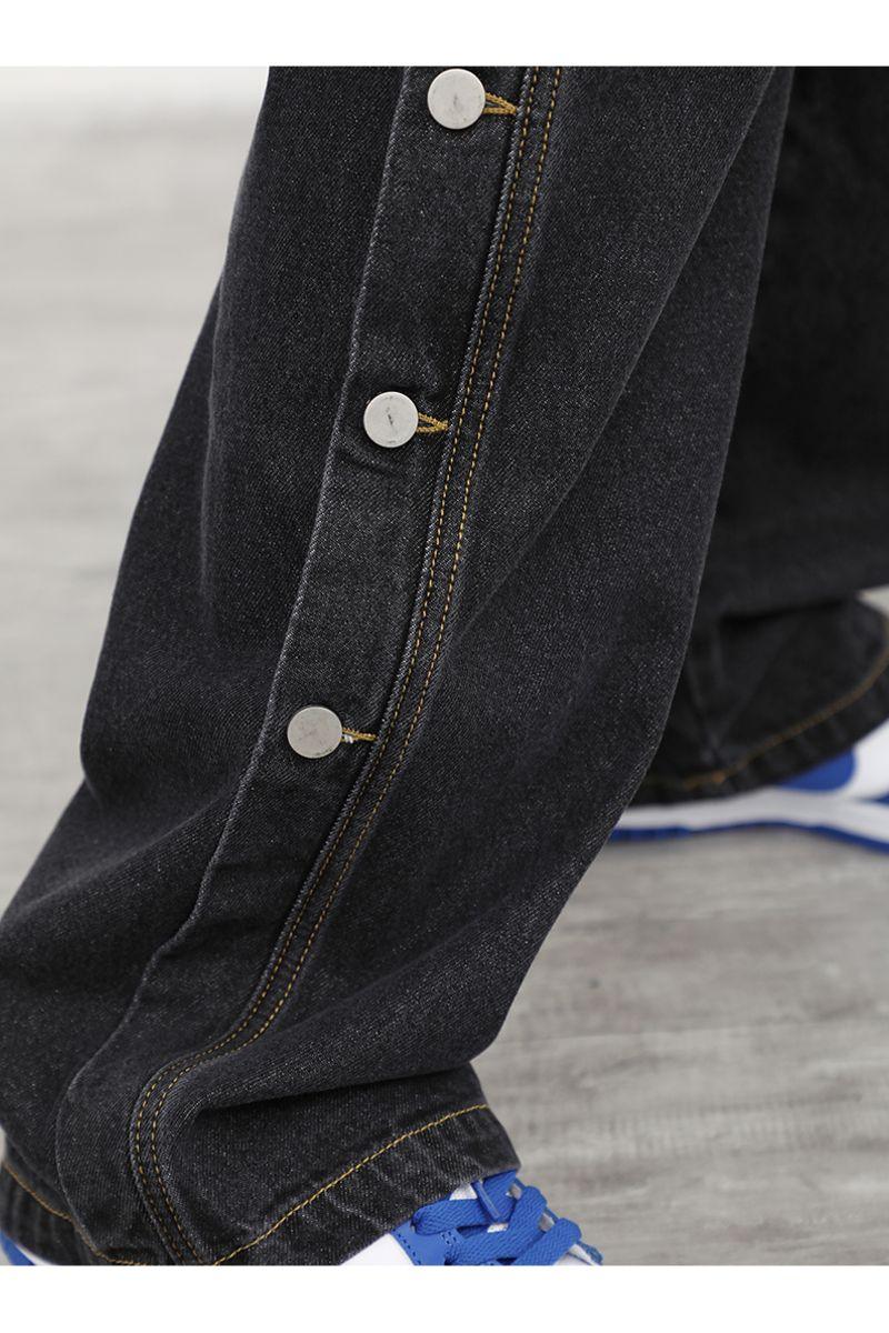 CZ Washed Button Jeans