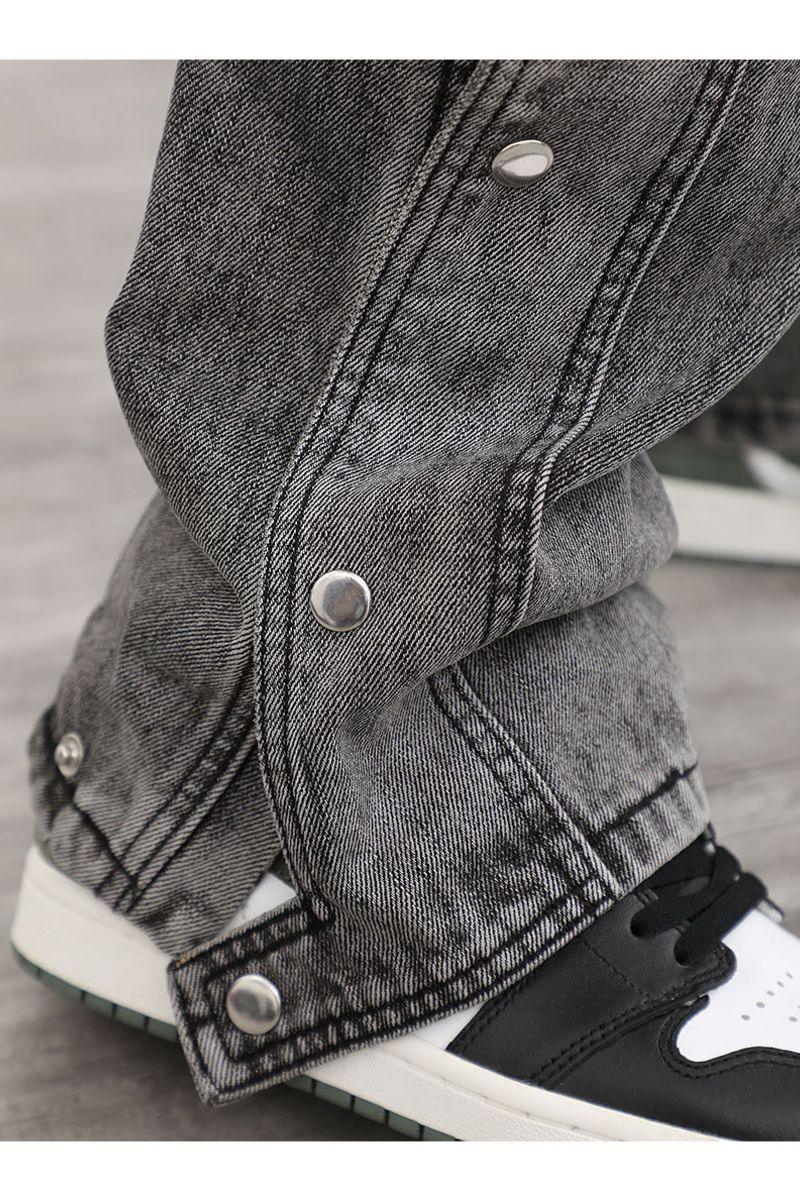 CZ Dark Buttons Cargo Jeans