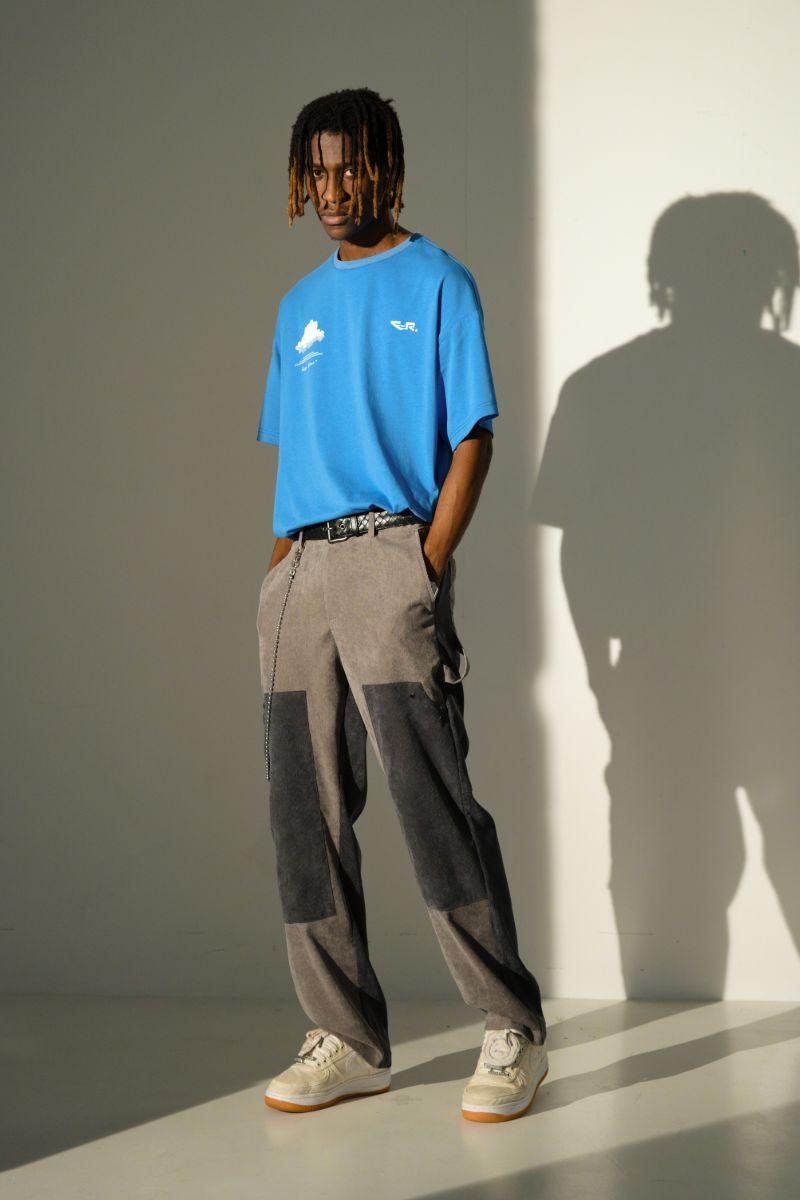 Empty Reference Corduroy Patches Trousers