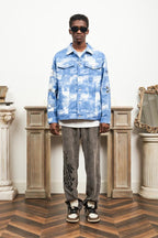 Empty Reference Clouds Tie Dyed Jeans Jacket